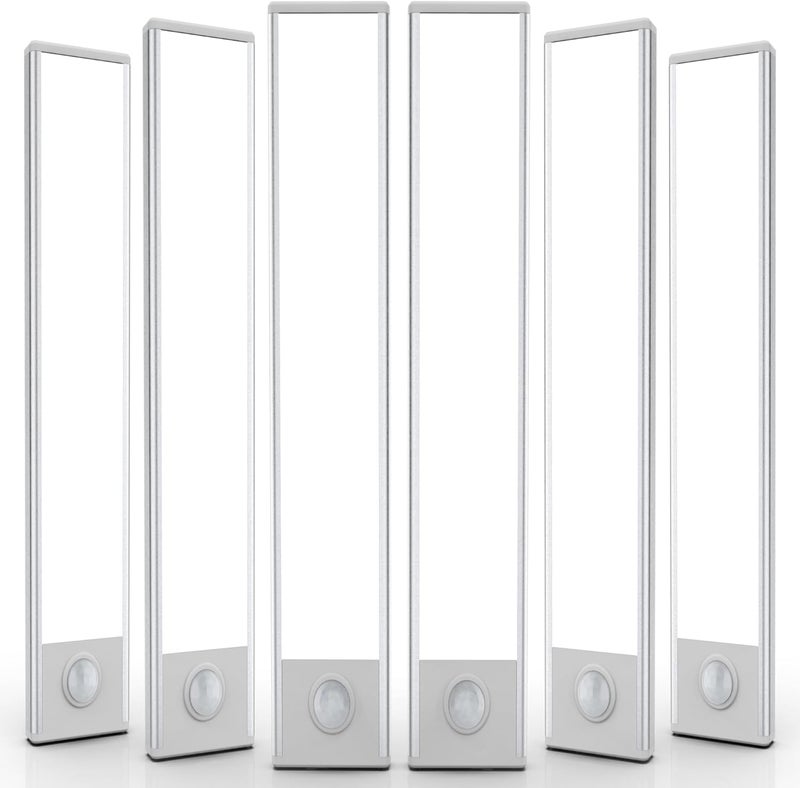 AVEVA 6 Pack Under Cabinet Lights Wireless, 68 LED Motion Sensor Light Indoor Rechargeable Magnetic Closet Lights Battery Operated, Under Counter Lights for Kitchen, Wardrobe, Hallway, Stairs - Image 1